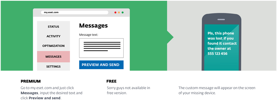 Send a custom On-screen message