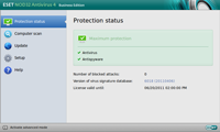 ESET NOD32 Antivirus Status